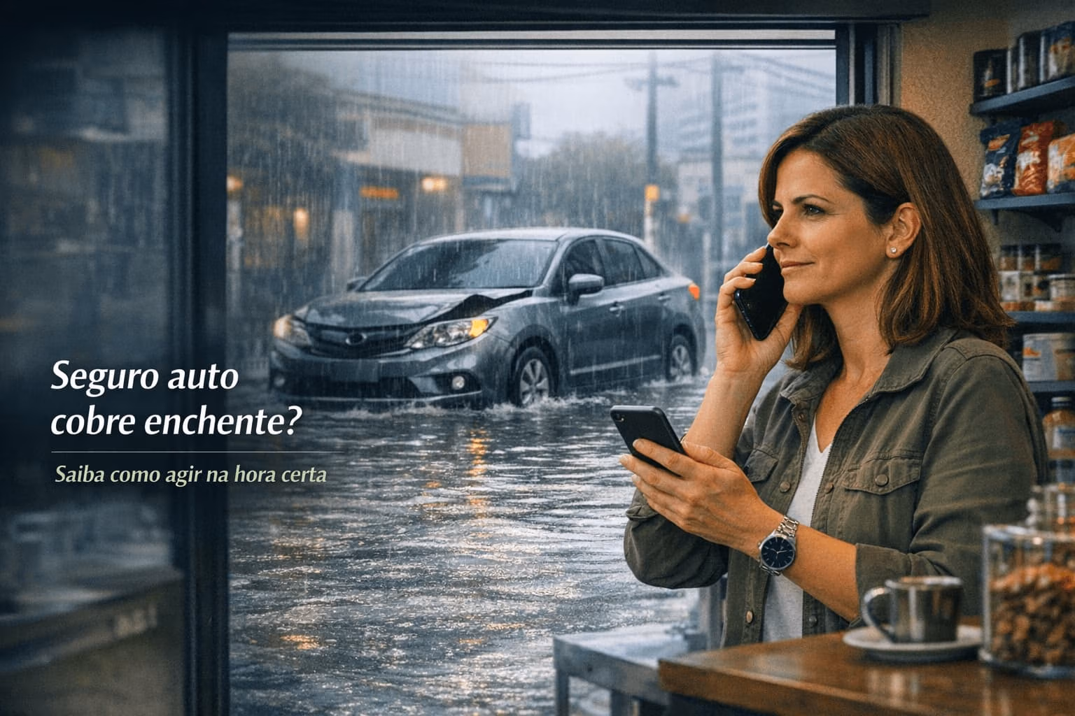 Seguro auto cobre enchente e protege contra alagamentos
