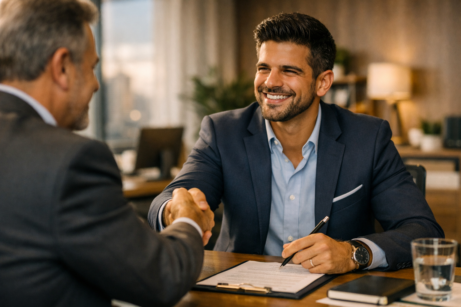 Profissional assinando contrato — plano de saúde retenção talentos Curitiba