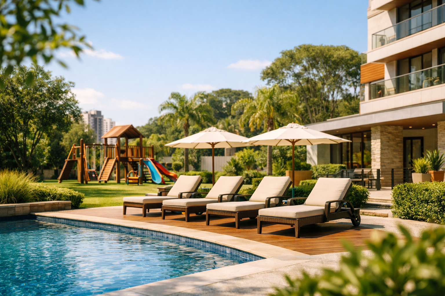 Área de lazer de condomínio — seguro para área comum Curitiba