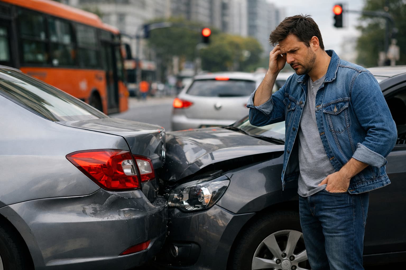 acidente causado por distração no trânsito uso de celular