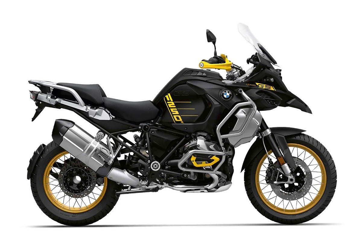 BMW F 850 GS modelo preto e amarelo