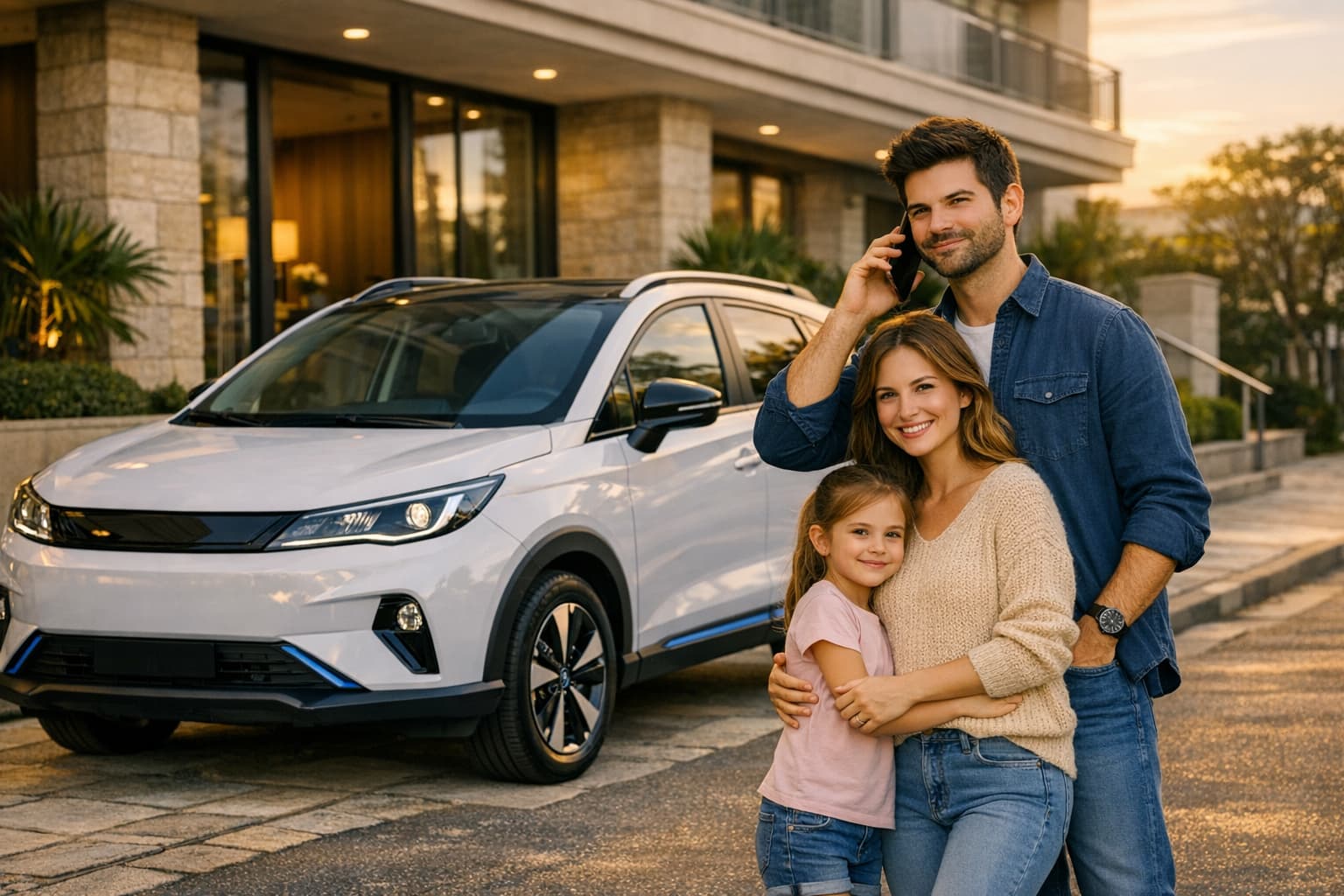 Cliente satisfeito ao receber cotação personalizada de seguro do BYD Yuan em Curitiba