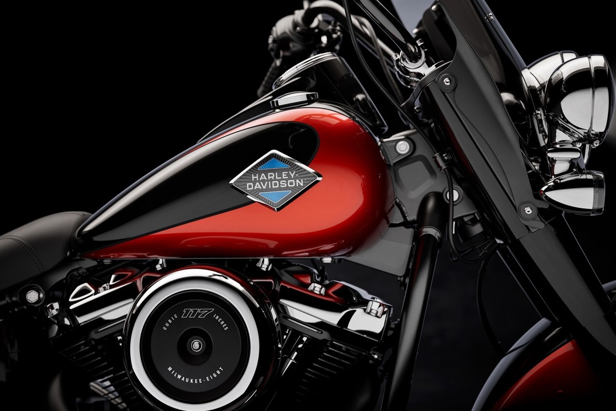 Tanque e lateral da Harley-Davidson Heritage Classic