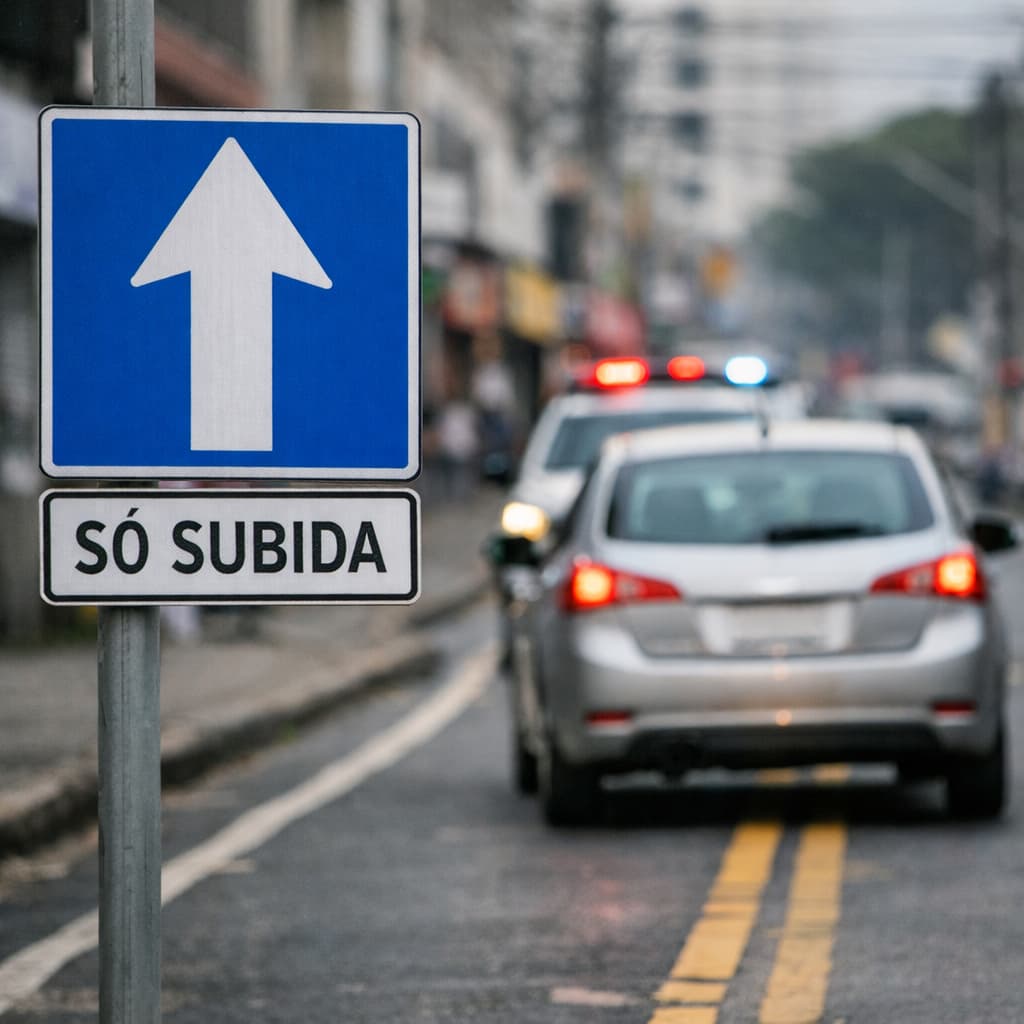 placa de sinalização de mão única e proibição sendo ignorada