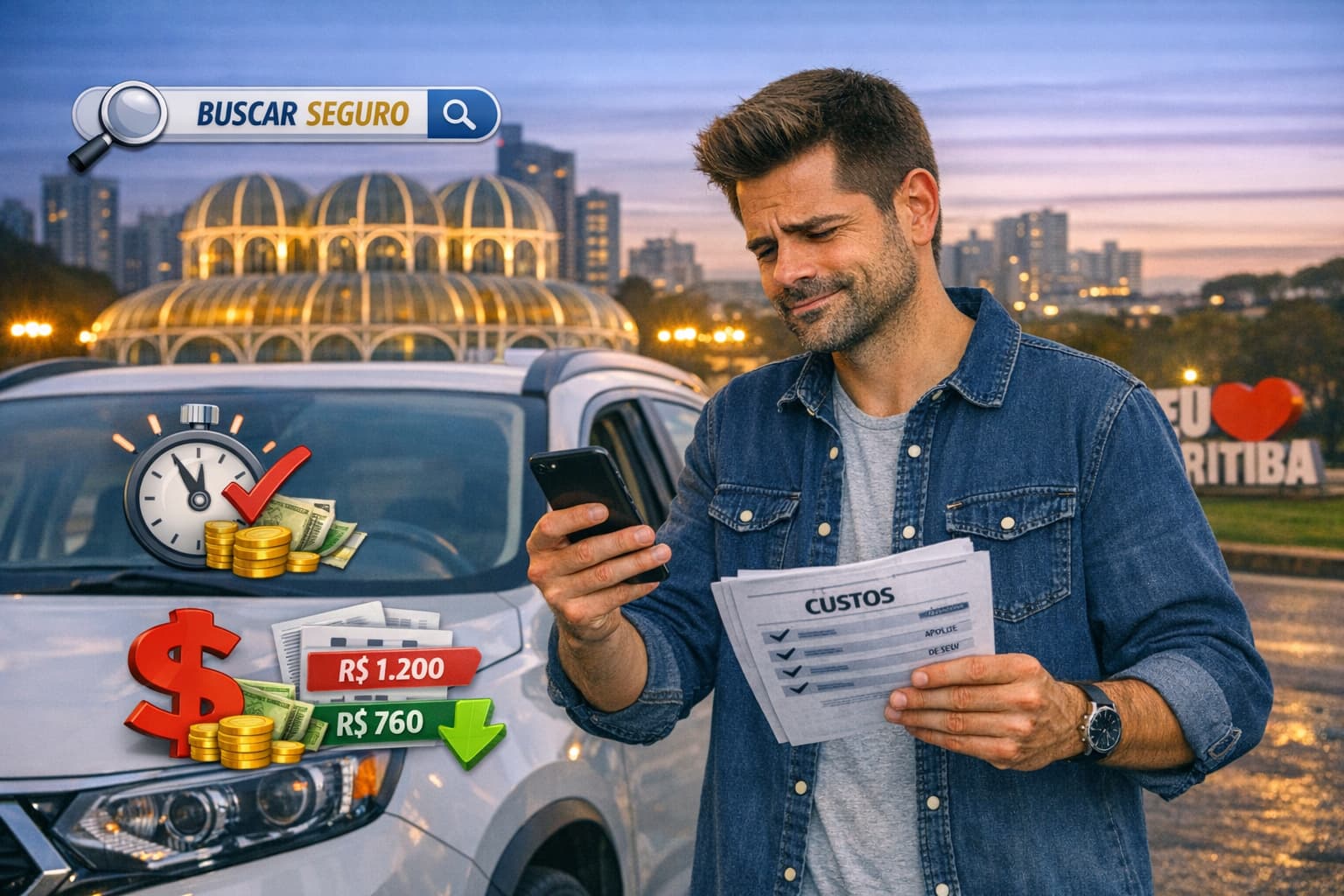 Motorista buscando seguro auto em Curitiba