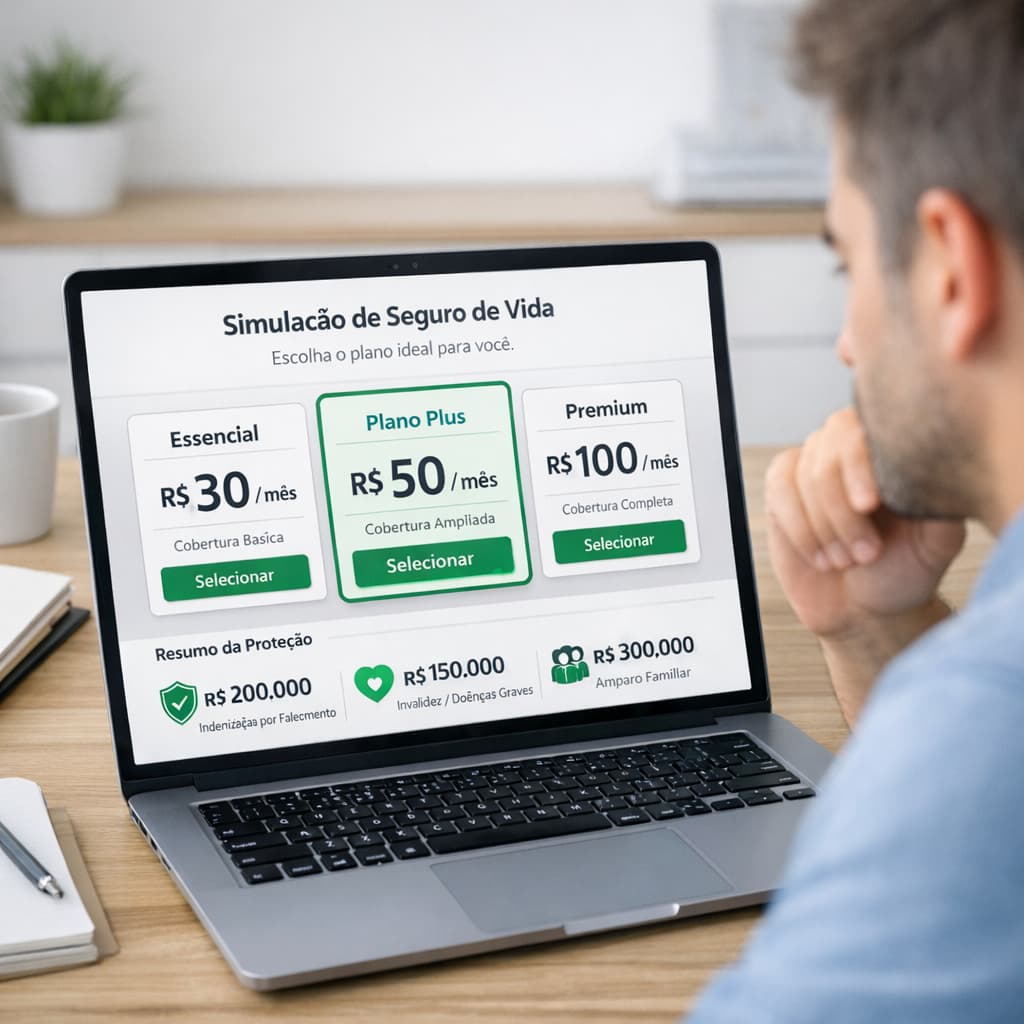 Simulador de preços seguro de vida online 2026