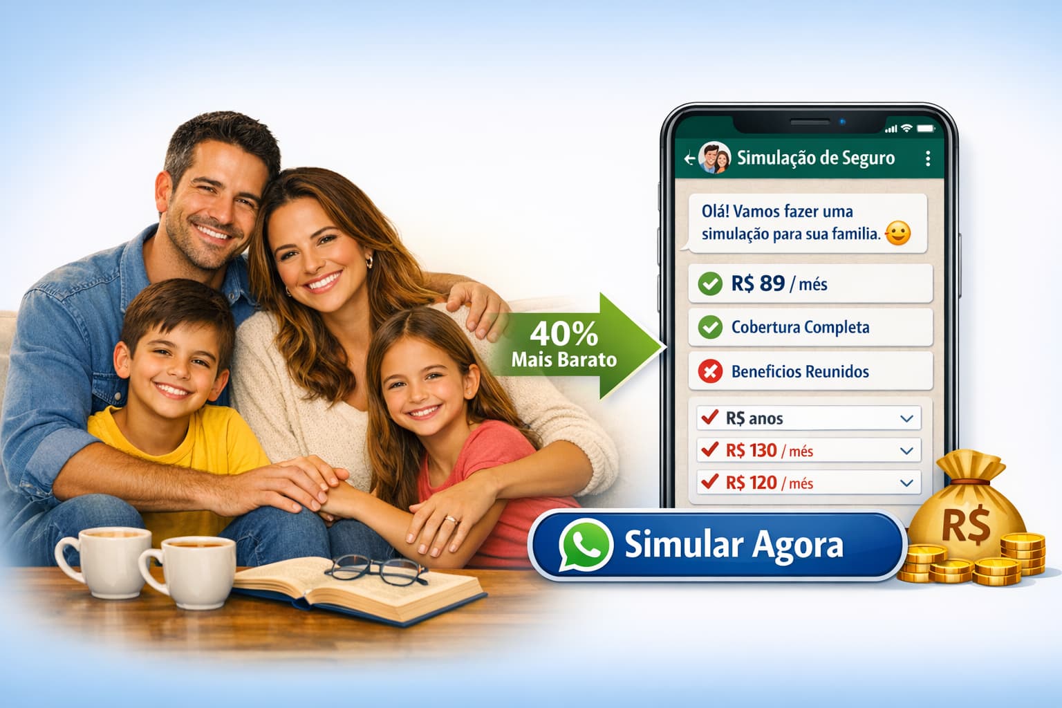Simular seguro de vida familiar via WhatsApp: fácil e grátis